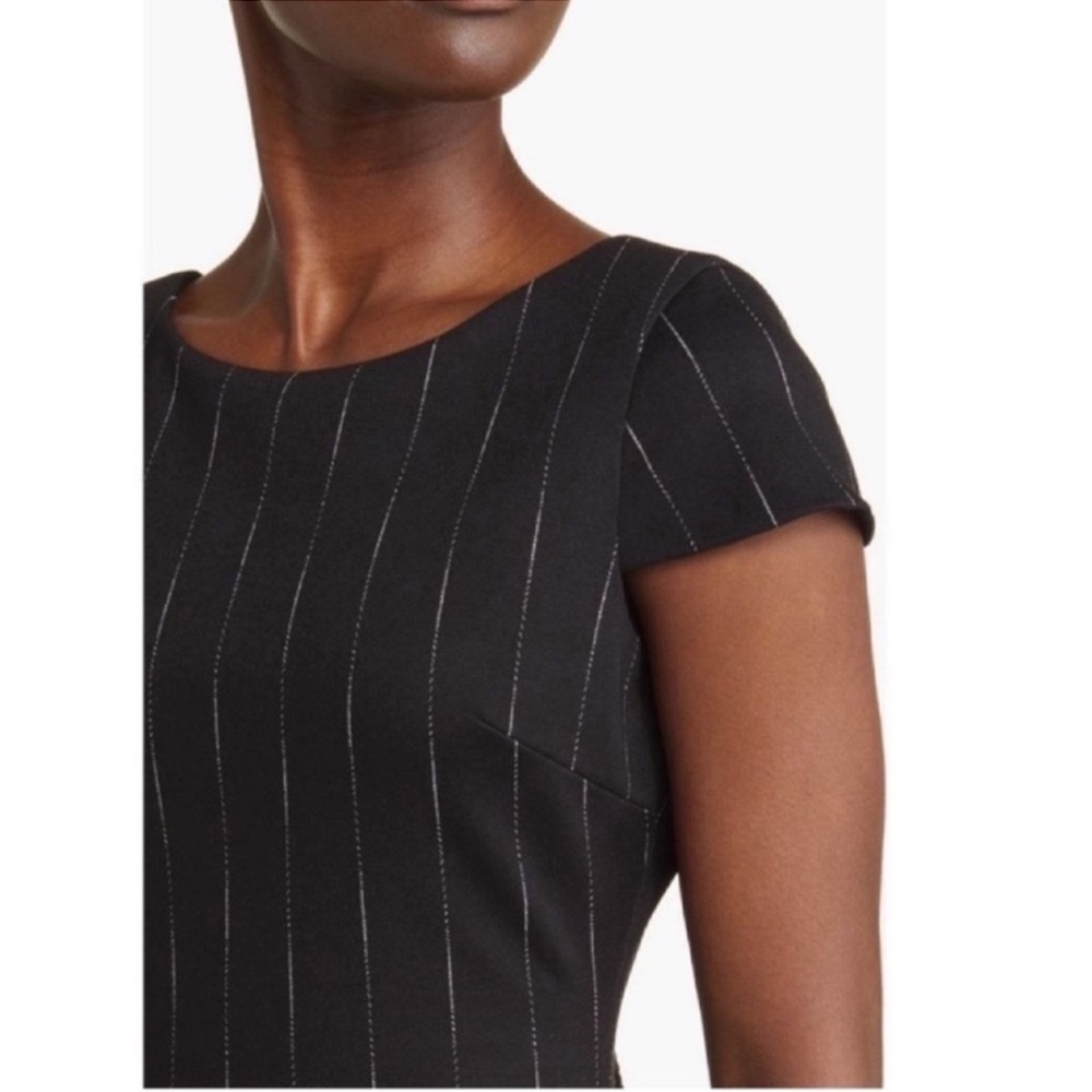 Dress the Population Marcella Black Pinstripe Sheath Dress NWT Size M